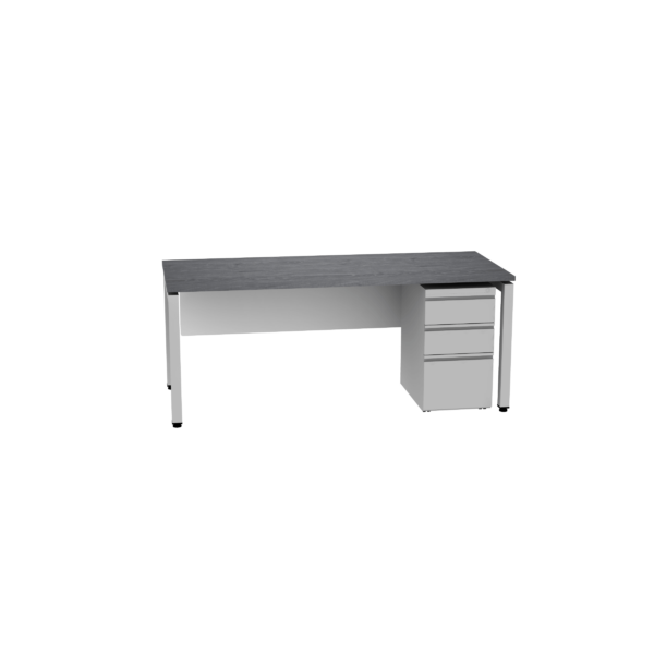Elements U-Leg Desk Mobile Single Pedestal 24" x 60"