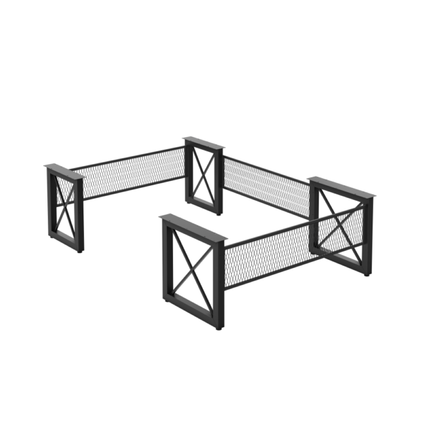 Ridge U Desk Frame f/24"x72"/Cred w/24"x48 Bridge