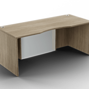 Ryker 30x71 Curved Desk Shell Glass Modesty