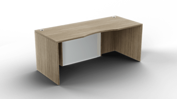 Ryker 30x71 Curved Desk Shell Glass Modesty